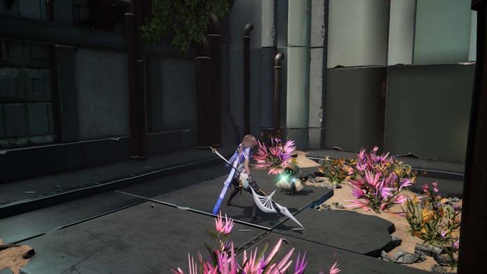 Fighting a Conellu in Harvestella